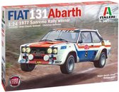 1:24 Italeri 3621 Fiat 131 Abarth Car - 1977 Sanremo Rally Winner Plastic Modelbouwpakket