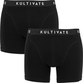 Kultivate basic 2P boxers zwart - L