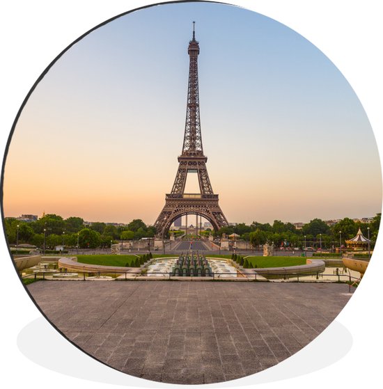 WallCircle - Wall Circle - Wall Circle - Paris - Tour Eiffel - Sunrise - Aluminium - Dibond - 90x90 cm - Intérieur et Extérieur