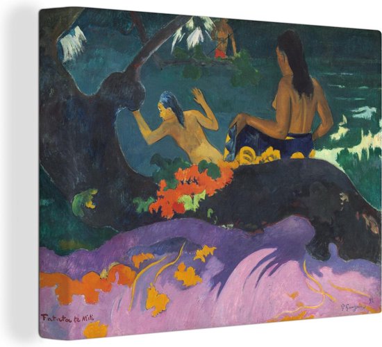 Canvas Schilderij By the sea - Paul Gauguin - 120x90 cm - Wanddecoratie