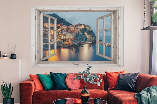 Peinture sur toile See Through - Italie - Mer - 180x120 cm - Décoration murale XXL