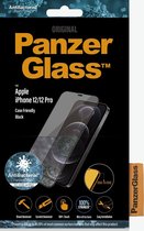 PanzerGlass Gehard Glas Ultra-Clear Screenprotector Geschikt voor Apple iPhone 12 - Zwart