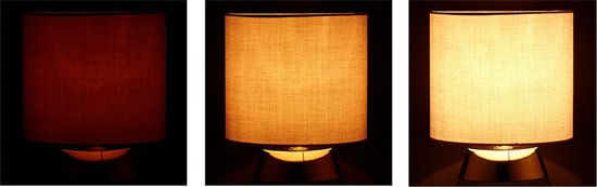 Relaxdays Tafellamp Touch Nachtlampje Schemerlamp Dimbaar Lamp E14 Fitting Zilver 596908838