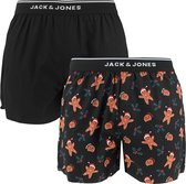 Jack & Jones max 2P woven boxers zwart - L