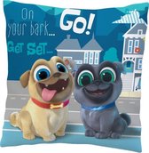 kussen Puppy Dog Pals 35 x 35 cm blauw