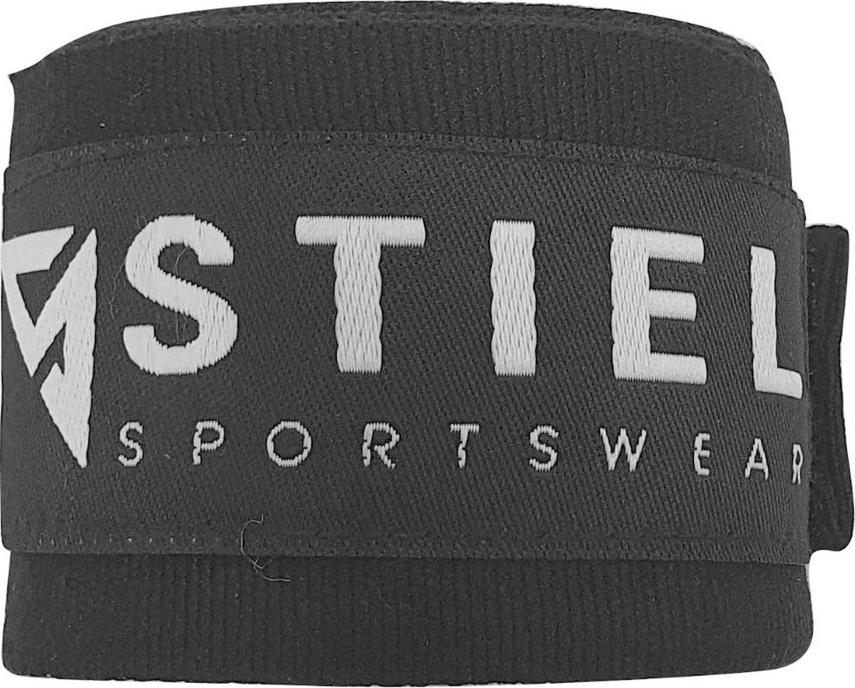Stiel Bandages - Katoen - Brede Sluiting - 450 cm - Zwart