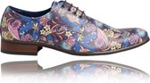 Flower Paradise - Maat 43 - Lureaux - Kleurrijke Schoenen Voor Heren - Veterschoenen Met Print