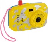 mini-fototoestel viewmaster 10 cm geel/blauw