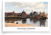 Walljar - Johannes Vermeer - Gezicht Op Delft - Muurdecoratie - Poster