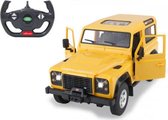 RC auto Land Rover Defender 29 cm 1:14 geel 2-delig