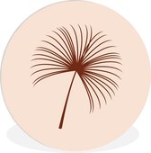 WallCircle - Wandcirkel ⌀ 150 - Zomer - Plant - Pastel - Ronde schilderijen woonkamer - Wandbord rond - Muurdecoratie cirkel - Kamer decoratie binnen - Wanddecoratie muurcirkel - Woonaccessoires