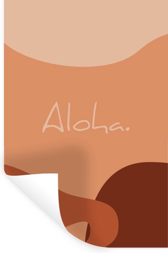 Stickers muraux - Film autocollant - Été - Citation - Aloha - 80x120 cm - Film adhésif - Stickers muraux Chambre d'enfant - Papier peint autocollant