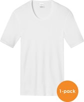 SCHIESSER Essentials T-shirt (1-pack) - Feinribb met O-hals - wit - Maat: XL