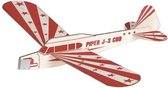 werpvliegtuig bouwpakket balsahout 30 cm rood