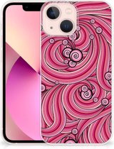 Back Case TPU Siliconen Hoesje Geschikt voor iPhone13 mini Smartphone hoesje Swirl Pink
