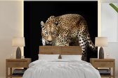 Behang - Fotobehang Luipaard - Vacht - Wild - Breedte 220 cm x hoogte 220 cm