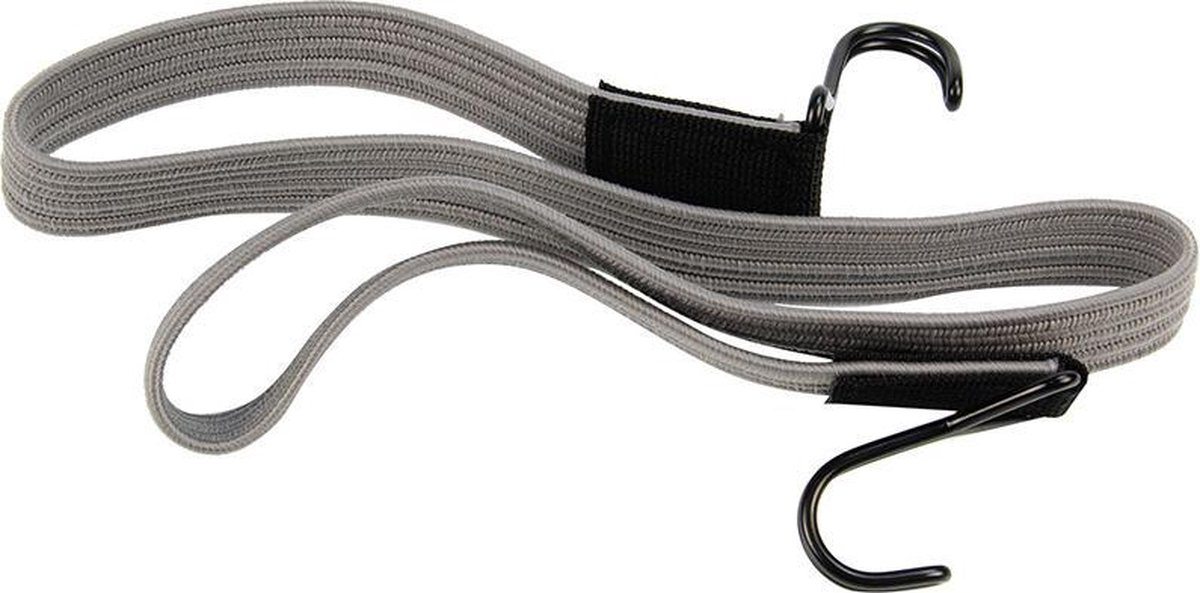 Afdekzeilwinkel - Platte spanband 100cm grijs PP dubbele haak