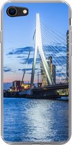 Geschikt voor iPhone SE 2020 hoesje - Rotterdam - Water - Skyline - Siliconen Telefoonhoesje