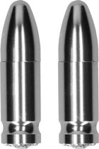 Magnetic Nipple Clamps - Diamond Bullet - Silver - Bondage Toys