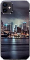Geschikt voor iPhone 12 mini hoesje - New York - Amerika - Skyline - Siliconen Telefoonhoesje