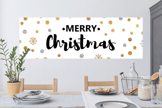 Muurdecoratie Fijne kerst en een gelukkig Nieuwjaar - Spreuken - Quotes