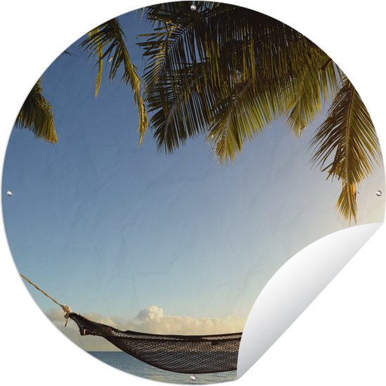 Tuincirkel Hangmat - Tropisch - Palmboom - Tuinposter