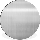 WallCircle - Wandcirkel - Muurcirkel - Metaal print - Zilver - Grijs - Aluminium - Dibond - ⌀ 60 cm - Binnen en Buiten
