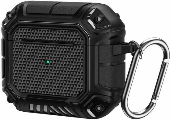 Foto: Shieldcase case beschermhoes geschikt voor airpods 3 rugged tpu case hardcase optimale bescherming zwart