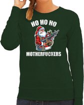 Hohoho motherfuckers foute Kersttrui - groen - dames - Kerstsweaters / Kerst outfit L