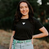 T-SHIRT HEART BLACK (M)