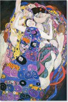 Trend24 - Canvas Schilderij - Reproductie Schilderij door G. Klimt - Maagden - Schilderijen - Reproducties - 80x120x2 cm - Meerkleurig