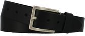 Leren Riem Glad Leer | Heren & Dames | 4cm breed | Riemmaat: 95cm (totale lengte: 110cm) | 100% echt leer | Kleur: zwart | Nikkelvrije gesp