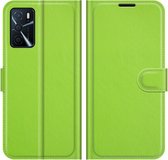 Book Case - Oppo A16 / A54s Hoesje - Groen