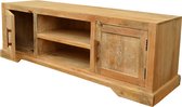Oosterse tv kast | massief mango | inlay deuren