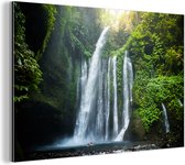 Wanddecoratie Metaal - Aluminium Schilderij Industrieel - Lombok waterval - 30x20 cm - Dibond - Foto op aluminium - Industriële muurdecoratie - Voor de woonkamer/slaapkamer