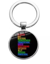 GoedeDoelen.Shop | RVS Sleutelhanger Diversity | LGBTQ | Pride Sleutelhanger | Rainbow | Rainbow Sleutelhanger | LGBTQ Sleutelhanger | Sleutelring | Comming Out
