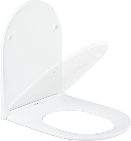 Abattant WC lunette de toilette Senzano, Forme en D