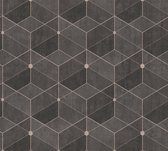 AS Creation Titanium 3 - Papier peint géométrique - Graphique - or marron - 1005 x 53 cm