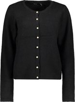 Vero Moda Vest Vmkatie Ls O-neck Pearl Cardigan Color 10253204 Black Dames Maat - XS