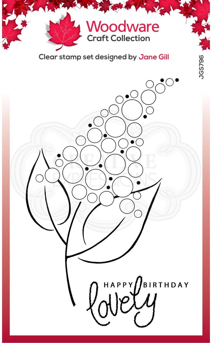 Woodware - Clear singles stempel bubbel Bloem Fizzie