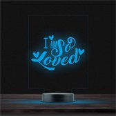 Led Lamp Met Gravering - RGB 7 Kleuren - I Am So Loved