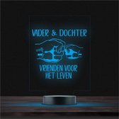 Led Lamp Met Gravering - RGB 7 Kleuren - Vader & Dochter