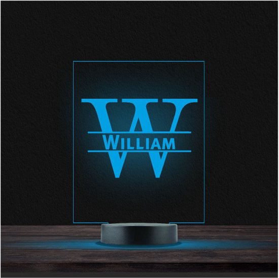 Led Lamp Met Naam - RGB 7 Kleuren - William