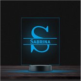 Led Lamp Met Naam - RGB 7 Kleuren - Sabrina