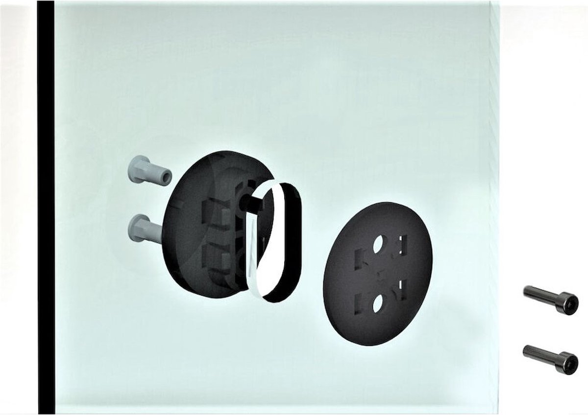 Geesa Nemox glasmontage set voor 8mm glasdikte - 916568-02