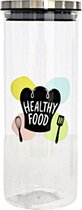 Gerimport Voorraadpot Healthy Food 1250 Ml Glas Transparant