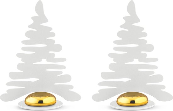 Blank houten 3D kerstbomen 13 18cm - set 2 stuks