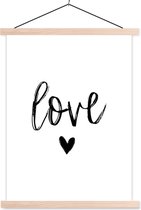 Posterhanger incl. Poster 60x80 cm - Schoolplaat - Love - Quotes - Spreuken - Textielposter - Blanke latten - Vaderdag cadeau - Geschenk - Cadeautje voor hem - Tip - Mannen