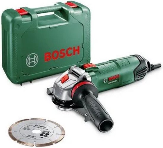 Bosch PWS 850-125 Haakse slijper - 850 Watt - 125 mm schijfdiameter - Met diamantschijf �125 mm