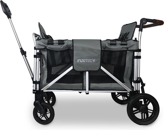 FUXLIFE CTXL900 Family Cruiser Bolderkar Grijs - Opvouwbare Tuintrolley met 4 Zitplaatsen, Afneembare Banken & Draagvermogen 75 kg van Merkloos — afbeelding 3